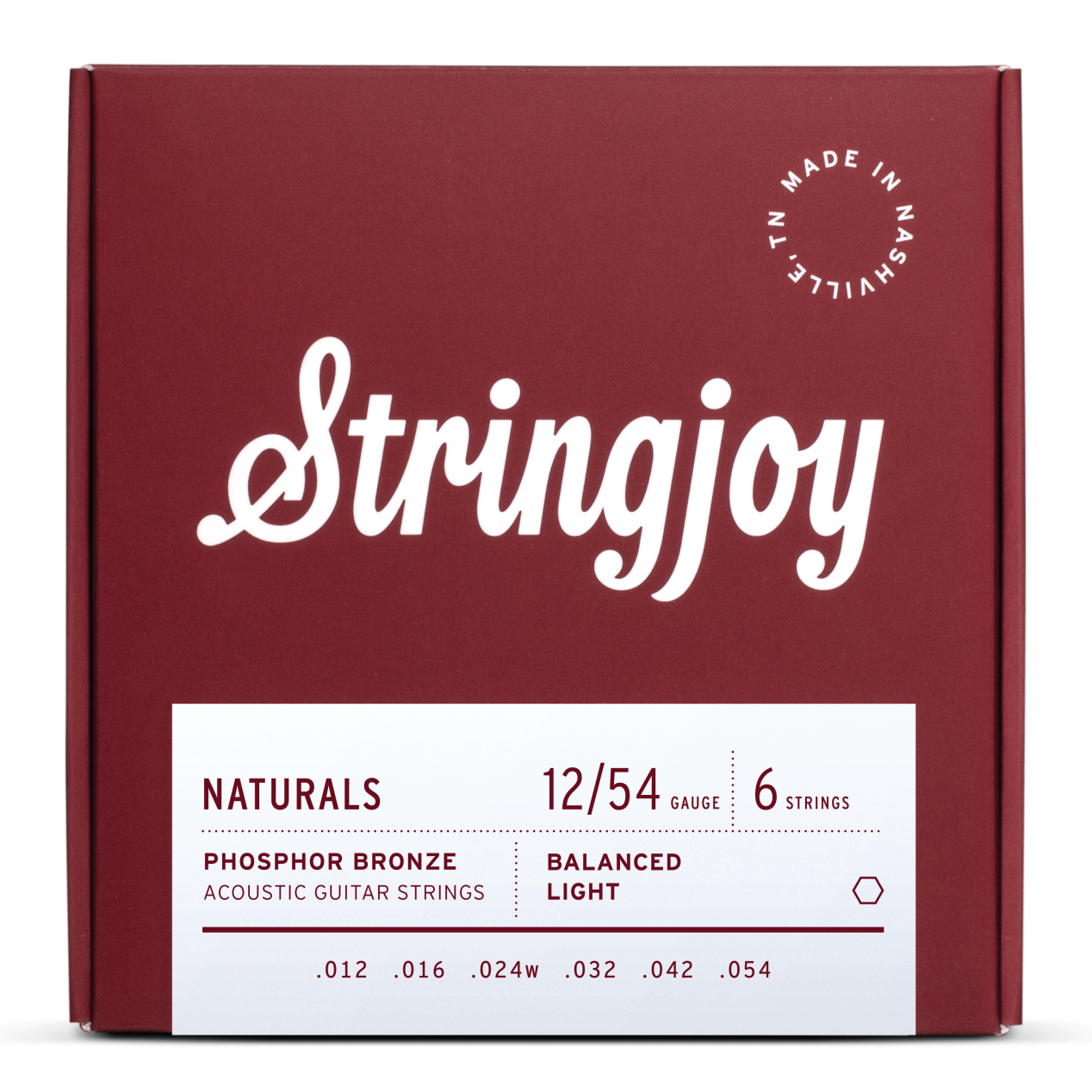 Stringjoy Naturals | Light Gauge (12-54) Phosphor Bronze Acoustic Guitar Strings Stringjoy Naturals | Light Gauge (12-54) Phosphor Bronze Acoustic Guitar Strings